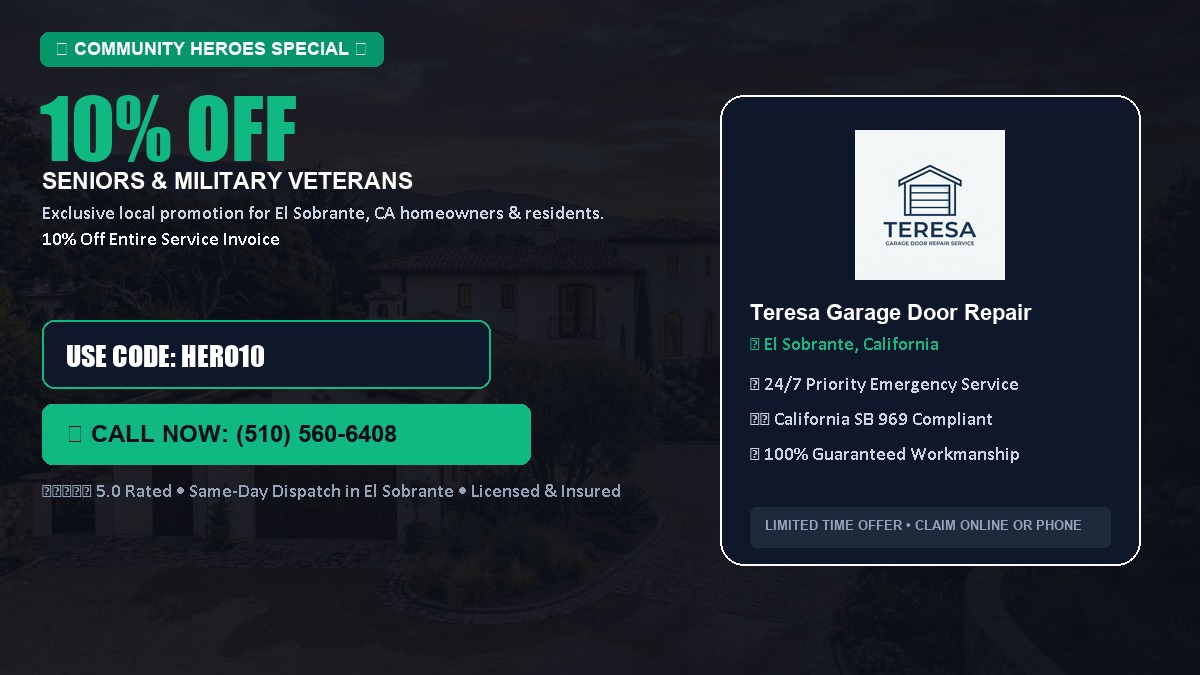 10% OFF Senior Citizens (65+) & Military / Veteran Community Discount in El Sobrante, CA